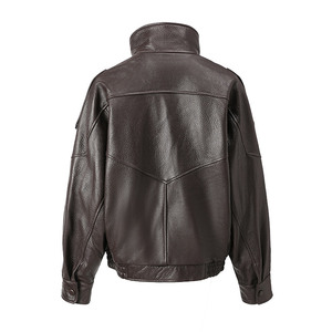 New Design <strong>Bubble</strong> Sheepskin Leather Motorcycle Leather Jacket High Quality Genuine Leather <strong>Coats</strong> for Women - Product Image 2
