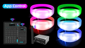 קידום מכירות עמיד למים <span class=keywords><strong>usb</strong></span> מותאם אישית זוהר שחור <span class=keywords><strong>slap</strong></span> צמיד קול מופעל הוביל צמיד - Product Image 6