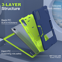 Étui de protection pour Lenovo Tab M11 Xiaoxin Pad 11 Moto Pad 2026 Dtab D-51F avec support en silicone + PC, robuste, fin, adapté aux enfants