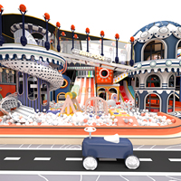 Aoleao Parque Infantil Interior Personalizado Fantasy Town para Niños Pequeños, Piscina de Bolas, Tobogán, Juego de Rol, Juego Suave para Niños, Certificado CE TUV