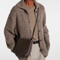 Bolso de Hombro Cruzado Pequeño de Moda para Mujer, de Piel Genuina de Primera Capa con Patrón Litchi, Novedad Verano 2026