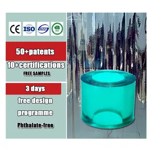 Cortina de plástico de PVC padrão transparente flexível de 3 mm para venda direta da fábrica