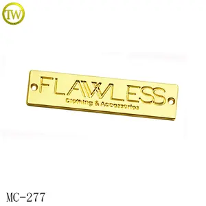 Nickel Free Gold Farbe Bade bekleidung Metall Tags Benutzer definierte gravierte Logo Label Abzeichen für Taschen/Kleidung