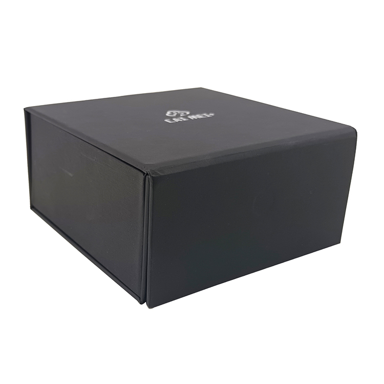 Wholesale black magnetic folding gift paper box packaging boxes