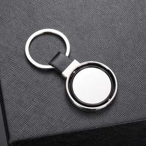 Customized Double Side Promotional <b>Advertising</b> Gifts Laser Engraving Logo Sublimation Blank Keychain Round Metal Keychain - Product Image 4