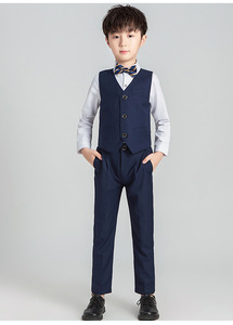 Ensemble de 4 pièces de vêtements de fête de luxe pour bébé garçon de 2 à 12 ans, costume de mariage uni pour enfant garçon - Product Image 5