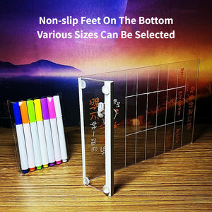 Pannello da disegno 3D in acrilico luminescente USB cancellabile a prova <span class=keywords><strong>di</strong></span> polvere con pannello per appunti a luce notturna trasparente a prova <span class=keywords><strong>di</strong></span> polvere nota cancellabile - Product Image 5