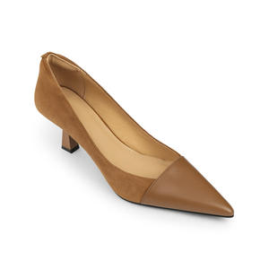 Nuove Scarpe con <span class=keywords><strong>Tacco</strong></span> Alto Autunnali Patchwork <span class=keywords><strong>Marroni</strong></span> a Punta Francese con <span class=keywords><strong>Tacco</strong></span> a Spillo Versatili ed Eleganti - Product Image 5
