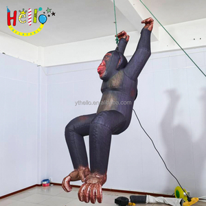 air Blow up Hanging <strong>Climbing</strong> Baboon Model Black Inflatable Gorilla - Product Image 3