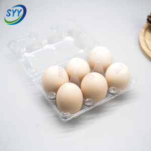 Clear Transparent Plastic <strong>Egg</strong> Tray Blister 6-<strong>Cell</strong> Food Grade Stackable Containers Custom Logo for 40-50g <strong>Eggs</strong> ISO9001 Certified - Product Image 5