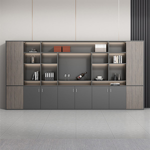 Grand meuble de maison et de bureau personnalisé classeur en bois vitrine bibliothèque pour salon chambre à coucher <span class=keywords><strong>cuisine</strong></span> étude panneau fait main - Product Image 3