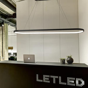 Akrilik Sederhana Gantung Cincin Dekoratif Lampu Gantung Putih Langit-langit Melingkar Lampu Gantung Ukuran Besar untuk Ruang Tamu - Product Image 4