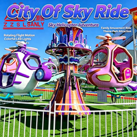 Grandes attractions de parc d'attractions extérieur : Manège rotatif en forme d'avion miniature à commande autonome avec lumières LED