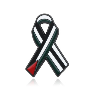 Bros Pin Hati Perdamaian Palestina dari Paduan Seng, Lencana Kerah Cinta Perdamaian, Teknik Tetesan Minyak, Tanpa Lapisan - Product Image 5