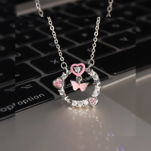 Vendita calda Tending stile coreano collane a strati per bambini iniziale cuore perla blocco carino gioielli di moda per bambini all'ingrosso - Product Image 1