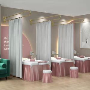 Cortinas de partición para salón de belleza, Museo de salud, cortinas opacas de <span class=keywords><strong>fisioterapia</strong></span>, cubículo de salón de belleza, Protección de Privacidad - Product Image 3