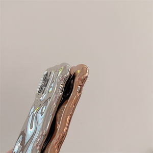 Di alta qualità moda ondulato bolla d'argento <span class=keywords><strong>custodia</strong></span> <span class=keywords><strong>per</strong></span> <span class=keywords><strong>iPhone</strong></span> 15 14 Pro Max 13 12 concavo convesso Cover di protezione del telefono cellulare - Product Image 4