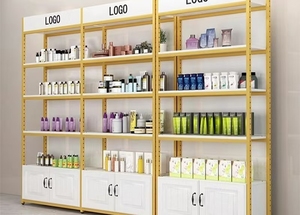 Exhibidor de Lujo Personalizado para Salón de Belleza, Estante de Exhibición para Cosméticos, Mueble de Exhibición para Tienda de Cosméticos - Product Image 4