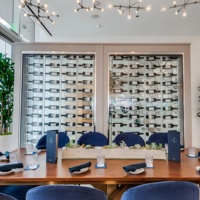 Casier à vin moderne en bois massif et acier inoxydable pour la maison et les restaurants, mural, réglable en hauteur du sol au plafond, pour salle à manger