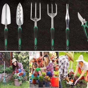 Industrial 11-Piece Aluminum Alloy Stainless Steel <b>Garden</b> <b>Tool</b> <b>Set</b> Rubber Handles Lightweight Shovel Rake-OEM Customizable Gift - Product Image 3