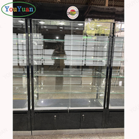Fabrik OEM ODM Schaukasten-Display für Apotheke hochwertiges vertikales Glas Glas-Display-Etui mit Led-Licht