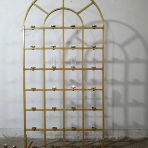 Metal <b>Candle</b> Wall Photo Background Golden Background Frame <b>Wedding</b> Stage Background - Product Image 4