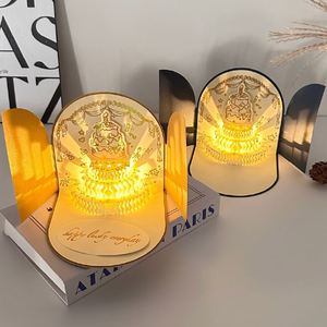Ailes d'ange 3D avec lumière LED et musique, carte de vœux pour anniversaire ou fête, divers articles de fête et cadeaux de mariage. - Product Image 1