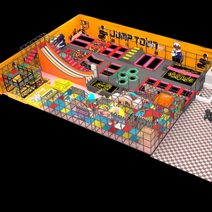 Set de Juegos Infantiles con Pared de Escalada y Trampolín para Parques de Aventura, Parques de Diversiones y Centros Comerciales - Product Image 1