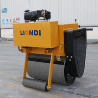 Rouleaux compresseurs vibrants professionnels à tambour unique de 350 kg pour l'exportation, mini-compacteurs de sol pour la compactation des terres