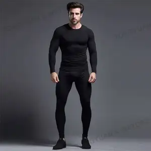 <span class=keywords><strong>Intimo</strong></span> termico invernale da <span class=keywords><strong>uomo</strong></span> <span class=keywords><strong>caldo</strong></span> primo strato mutande da <span class=keywords><strong>uomo</strong></span> Set pantaloni lunghi Johns in pile ad asciugatura rapida - Product Image 1