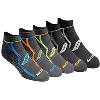 Chaussettes de performance pour homme Saucony Rundry Bolt, chaussettes courtes, 95% polyester, 3% caoutchouc, 2% élasthanne, pour la course à pied, tailles M-XXL (18)