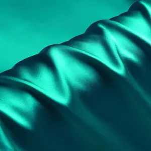 Shinny Silk Fabric 16mm Silk Stretch Charmeuse For Silk Pillowcases No.90 Green Color