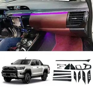 AGT4X4 For Hilux Revo Rocco Interior Upgrades Wood ABS Door Window Glass Lift Control Switch Panel Cover Trims