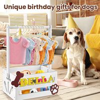 ZJH Best Seller Armoire pour animaux de compagnie en bois pour chiens et chats, avec tringles de suspension, lettres de l'alphabet personnalisées, paniers faciles à assembler - Toutes saisons