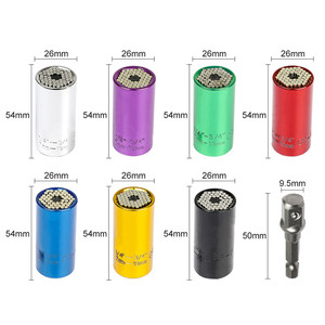Clé à douille universelle 1/4''-3/4'', clé à cliquet multifonction avec poignée de 7-19 mm, clé universelle pratique - Product Image 2