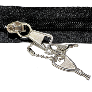 उच्च गुणवत्ता वाले कस्टम लोगो ज़िप पल्लर फैशन कुंजी नायलॉन और धातु जिपर स्लाइडर के लिए - Product Image 3