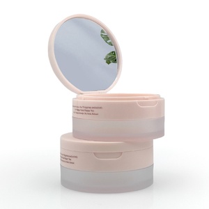 Pot cosmétique en plastique rose de 100 ml pour crème de soin, avec couvercle miroir rabattable, personnalisable avec logo, vente en gros usine - Product Image 5