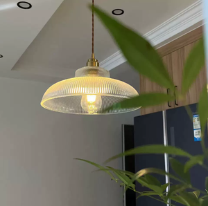 Luminaire suspendu simple de style nordique rétro pour bar et restaurant, style république américaine ancienne de Shanghai, café de campagne, luminaire suspendu en verre vert - Product Image 3