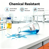 Armoire de laboratoire en acier médical avec surface phénolique pour table de travail de laboratoire de biologie et de microbiologie hospitalière