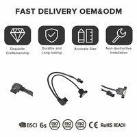 Kabel Harness Sensor IoT Tahan Air IP67 Konektor Kabel Ethernet Luar Ruangan Tahan Banting untuk Lingkungan Berat Mobil/Motor Bahan Nilon