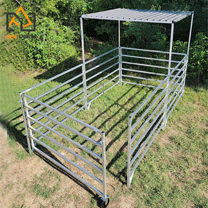 Nave Prefabricada <span class=keywords><strong>de</strong></span> Acero para Ganado/Aves/Ovejas/Cabras/Perros/Conejos, Refugio Exterior para Caballos con Techo, Equipo Equino - Product Image 1