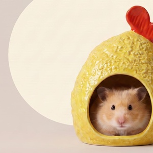 Nouveau Repaire Créatif en Forme de Nourriture pour Hamster : Cuisse de Poulet et Crevettes Frites en Céramique pour Décoration de <span class=keywords><strong>Cage</strong></span> de Hamster Syrien - Product Image 5
