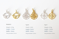 Pendentif planète en argent sterling S925 bricolage collier à la main pendentif matériel rond