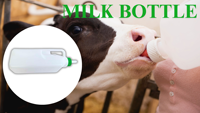Bouteille de lait pour veau WANJIA avec tétine en caoutchouc, bouteille d'alimentation en plastique de 3 L pour l'élevage bovin
