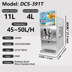 50L/H Single Flavor Italian Ice Slushie And Ice Cream Machine Commercial Frozen Drink Granita Machine Slush Vending Machine - Product Image 2