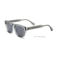 Lunettes de soleil vintage carrées en acétate pour hommes et femmes, monture épaisse avec double rivet, protection UV400, vente en gros OEM
