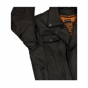 Chaqueta de Cuero Cordura Negra para Hombre LKM1760 2025 para Motocicletas, Transpirable y Cómoda con Bolsillos Multiusos - Product Image 1