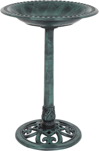 Pássaro do ferro fonte Solar exterior jardim ornamento elegante Birdbath Design - Product Image 2