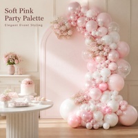 Kit de guirlande de ballons en latex rose et blanc pour la Saint-Valentin, Halloween, Pâques, Noël, anniversaire, mariage, baby shower, anniversaire de mariage, arche de ballons