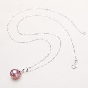 Collier pendentif à nœud simple en perle d'eau douce de Zhuji, vente en gros, cadeau pour les meilleures amies, colliers pour femmes - Product Image 3